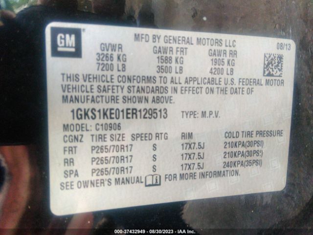 1GKS1KE01ER129513 GMC Yukon Xl Slt