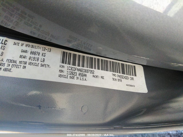 Dodge DART SE 2014 1C3CDFAA6ED697352 Image 9