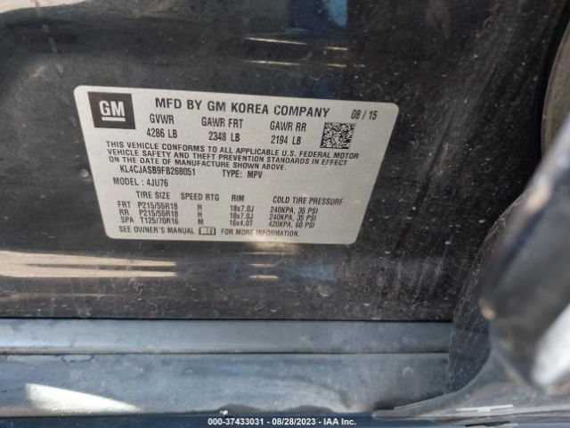 KL4CJASB9FB268051 Buick Encore