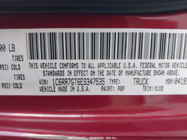 RAM 1500 Big Horn 2014 1C6RR7GT6ES347535 Image 15