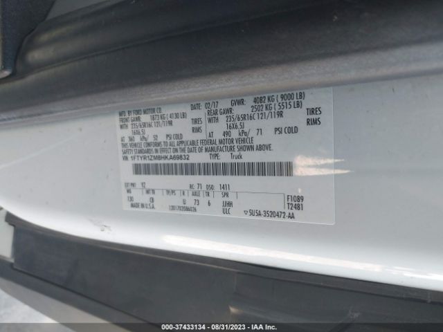 1FTYR1ZM8HKA69832 Ford TRANSIT VAN