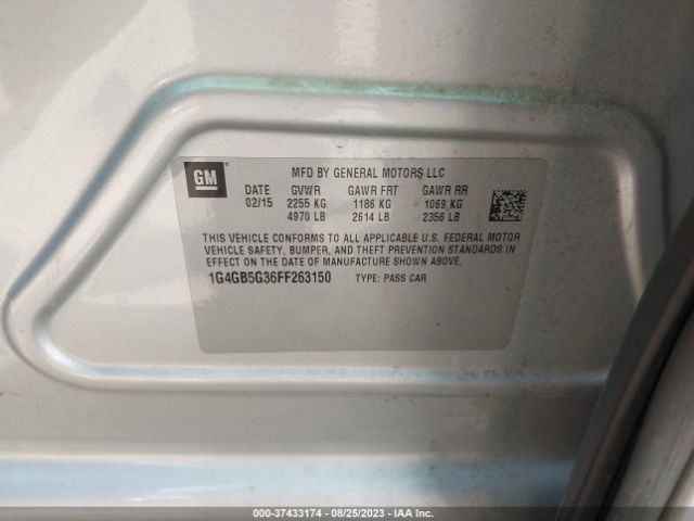 1G4GB5G36FF263150 Buick Lacrosse Leather