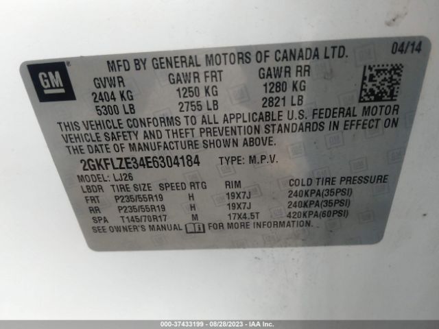 2GKFLZE34E6304184 GMC Terrain Denali