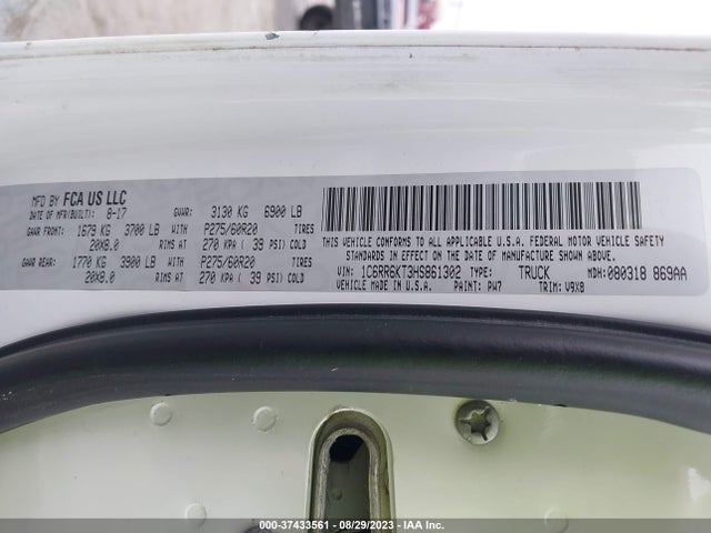 1C6RR6KT3HS861302 RAM 1500 Express