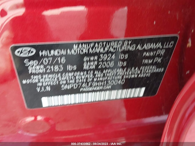 Hyundai ELANTRA SE 2017 5NPD74LF9HH130040 Image 15