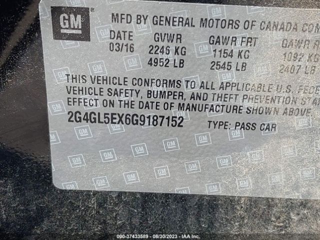 2G4GL5EX6G9187152 Buick Regal