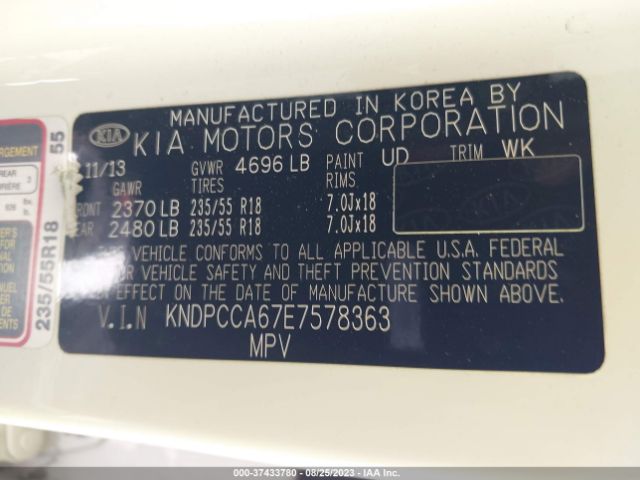 KNDPCCA67E7578363 KIA Sportage Sx