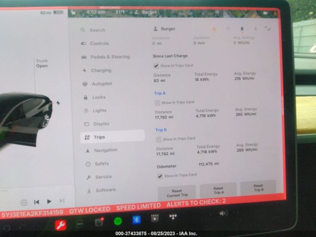 5YJ3E1EA2KF314159 Tesla Model 3 Range
