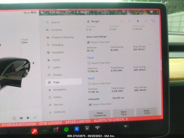 5YJ3E1EA2KF314159 Tesla Model 3 Range