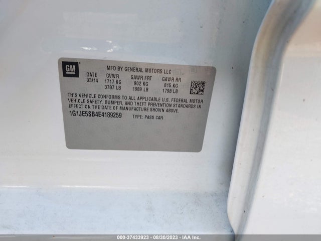Chevrolet SONIC LTZ 2014 1G1JE5SB4E4189259 Image 9