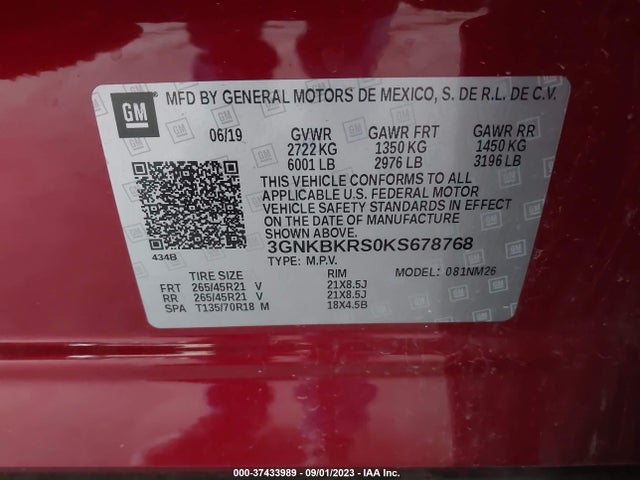 Chevrolet Blazer Premier 2019 3GNKBKRS0KS678768 Image 16