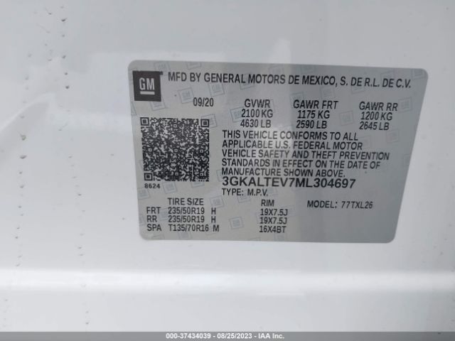 3GKALTEV7ML304697 GMC Terrain Sle