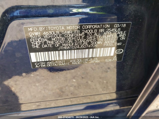 JTHBA1D24J5074709 Lexus Is Is 300