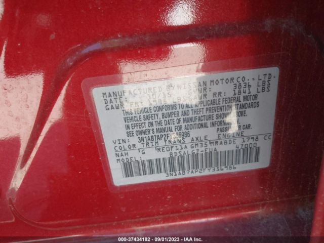 3N1AB7AP2FY356986 Nissan SENTRA SL
