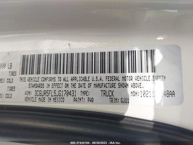 3C6UR5FL5JG170431 RAM 2500 Laramie