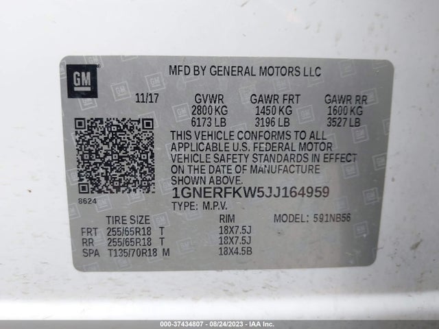 Chevrolet Traverse Ls 2018 1GNERFKW5JJ164959 Image 9