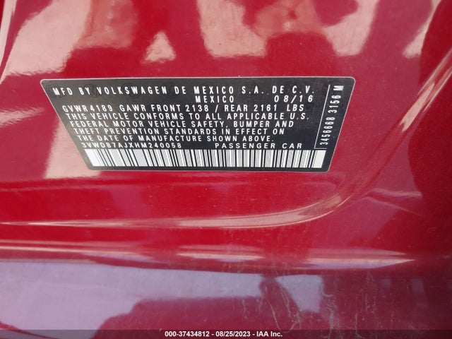 3VWDB7AJXHM240058 Volkswagen Jetta 1.4t Se
