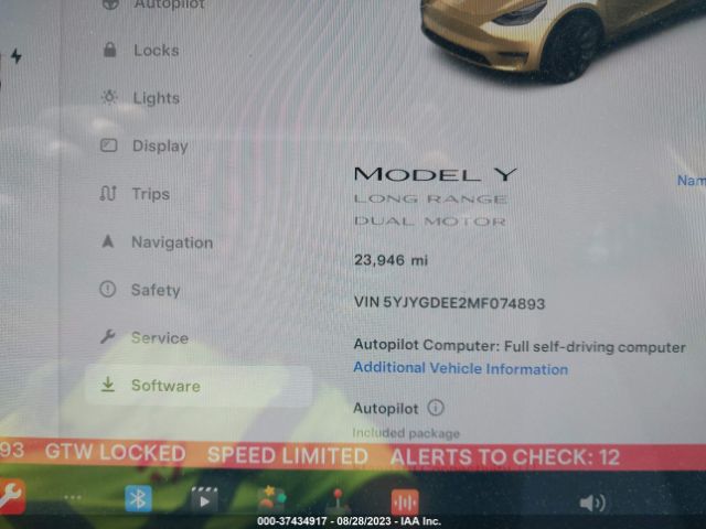 5YJYGDEE2MF074893 Tesla Model Y Long Range
