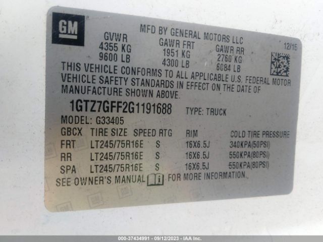 1GTZ7GFF2G1191688 GMC SAVANA CARGO VAN