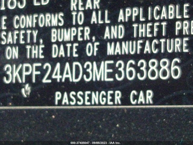 3KPF24AD3ME363886 KIA Forte Lxs