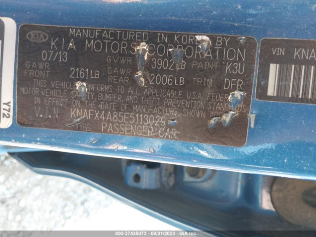 KNAFX4A85E5113029 KIA FORTE EX