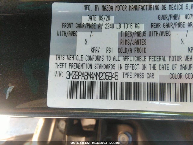 Mazda Mazda3 Sedan Select 2021 3MZBPABM4MM205945 Image 16