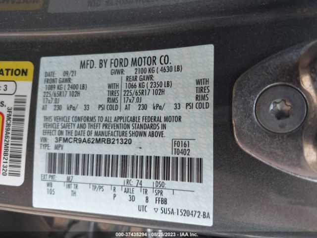 3FMCR9A62MRB21320 Ford Bronco Sport Base