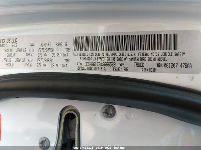 1C6RR6LT6KS666588 RAM 1500 Classic Lone Star