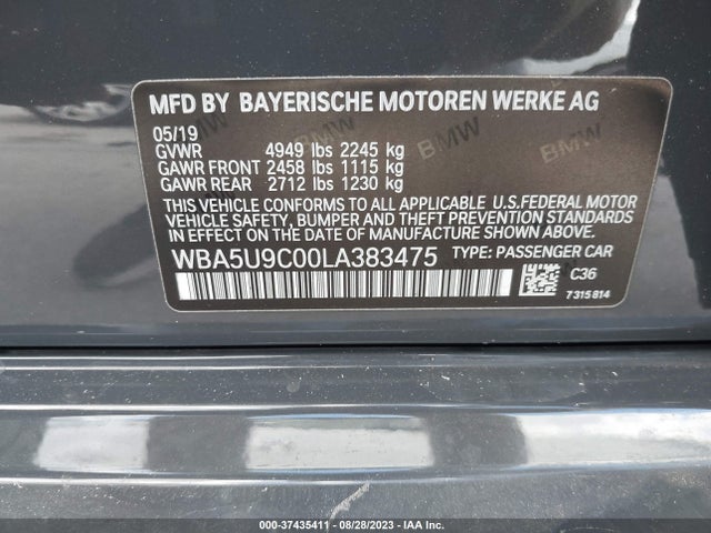 BMW 3 Series 2020 аукцион фото
