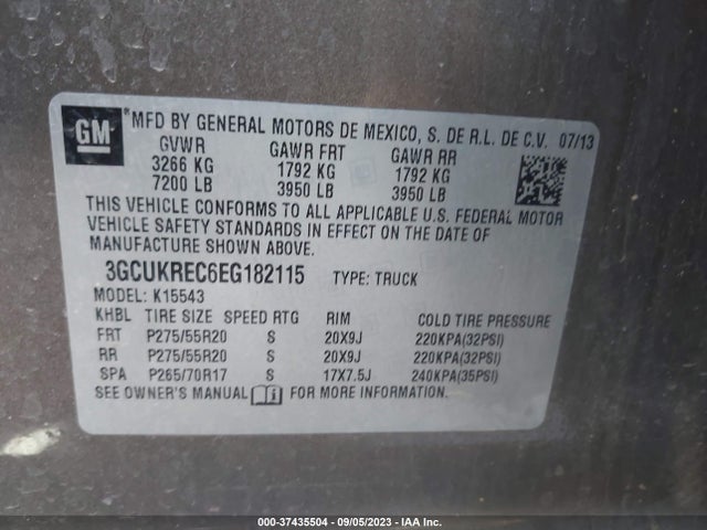 Chevrolet Silverado 1500 Lt 2014 3GCUKREC6EG182115 Image 9