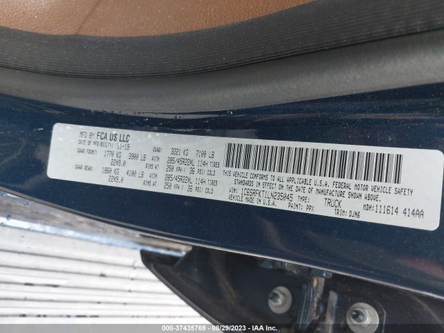 RAM 1500 Longhorn 2020 1C6SRFKT1LN235045 Image 9