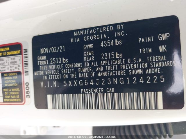 5XXG64J23NG124225 KIA K5 Gt-line