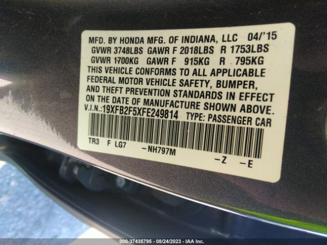 19XFB2F5XFE249814 Honda Civic Sedan Lx