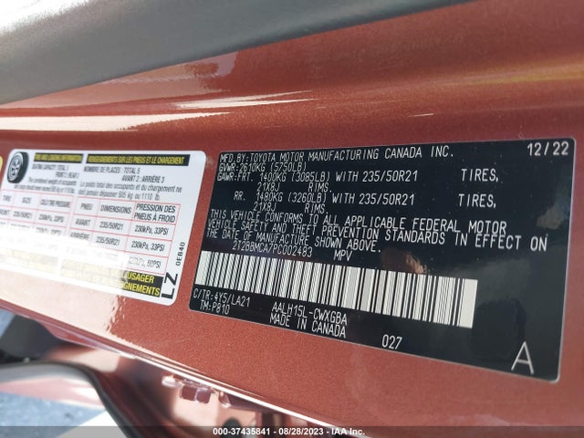 Lexus Rx Rx 350h 2023 2T2BBMCA7PC002483 Image 9