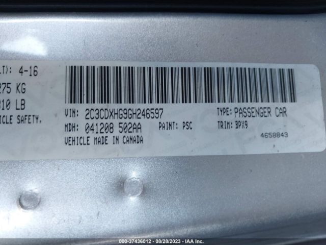 2C3CDXHG9GH246597 Dodge Charger Sxt