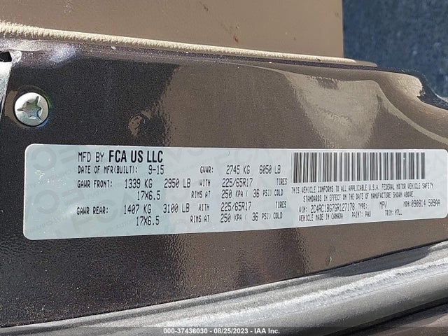 2C4RC1BG7GR127178 Chrysler Town & Country Touring