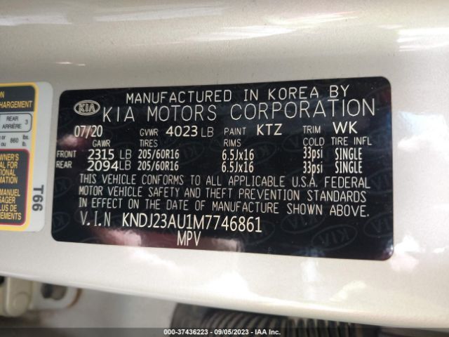 KNDJ23AU1M7746861 KIA SOUL S