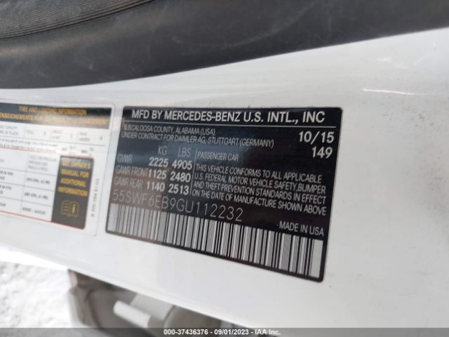 55SWF6EB9GU112232 Mercedes-Benz C-class C 450 Amg