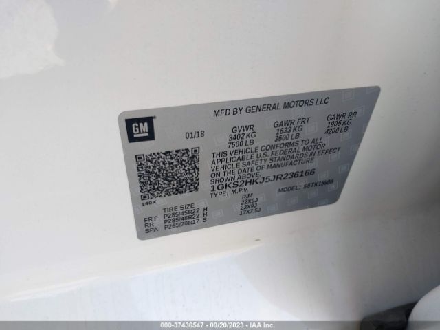 1GKS2HKJ5JR236166 GMC YUKON XL DENALI