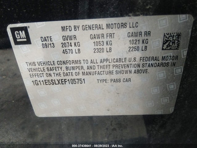 Chevrolet MALIBU LT 2014 1G11E5SLXEF105751 Image 9