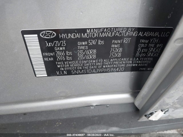 Hyundai Santa Fe Se 2023 5NMS1DAJ9PH596420 Image 9