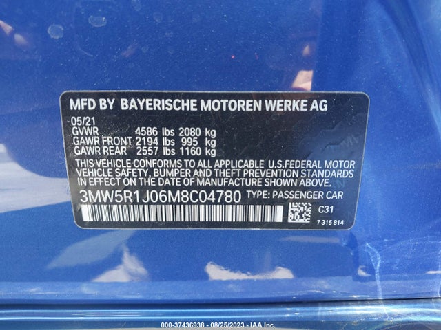 BMW 330I 2021 3MW5R1J06M8C04780 Image 9