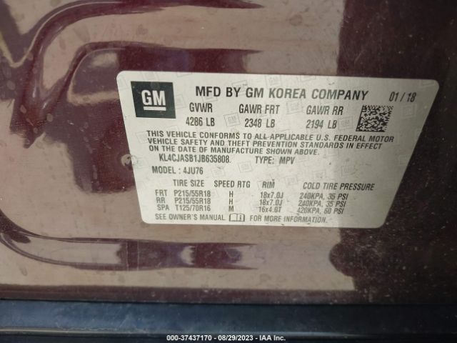 KL4CJASB1JB635808 Buick Encore Preferred