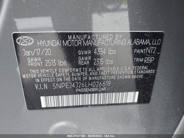 Hyundai Sonata Sel Plus 2020 5NPEJ4J26LH026619 Image 15