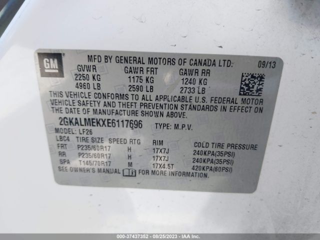 2GKALMEKXE6117696 GMC Terrain Sle