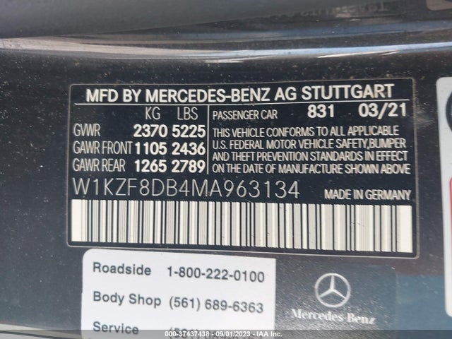 W1KZF8DB4MA963134 Mercedes-Benz E-class E 350