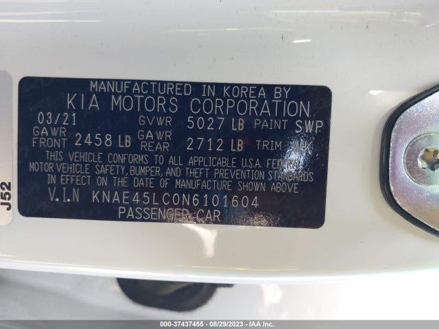 KIA Stinger Gt1 2022 KNAE45LC0N6101604 Image 9