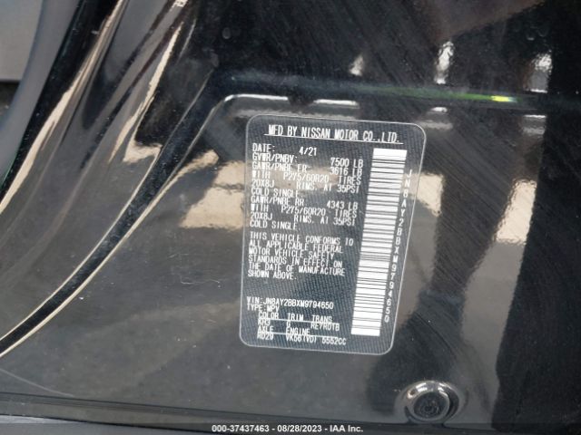 JN8AY2BBXM9794650 Nissan Armada Sl