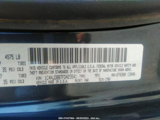 1C4NJDBB7FD423541 Jeep Compass Sport