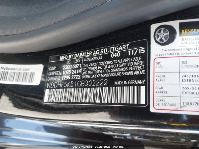 2016 MERCEDES-BENZ E-CLASS WDDHF5KB1GB302222 Photo 8